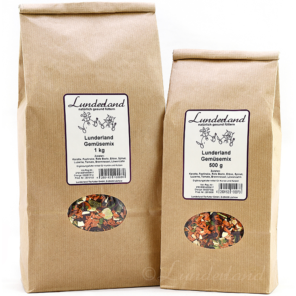 Lunderland Gemüsemix getreidefrei 1kg - neue Rezeptur