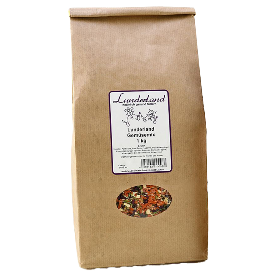 Gemüse mix, Trockenfutter, 1 kg, Küche, Lunderland