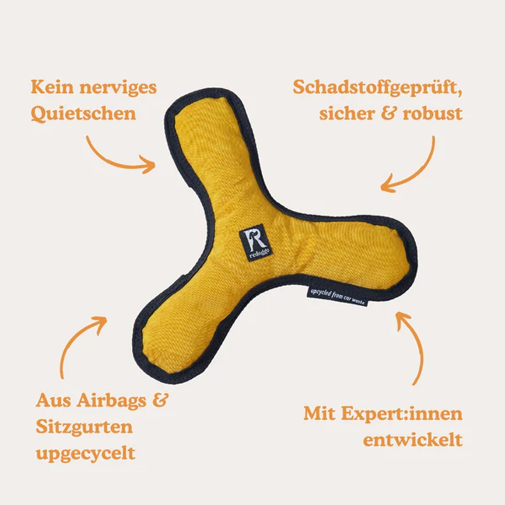 Hundespielzeug, Kauspielzeug, Gelb, Robustes Design,  recycled material