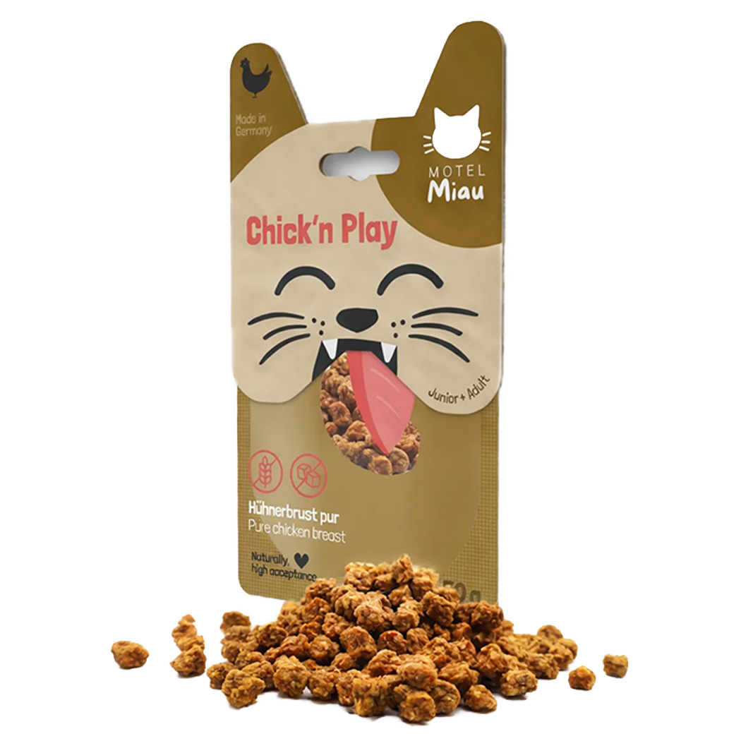 katzenleckerlis, hähnchenbrust, getreidefrei, knusprige bites, katzen snack