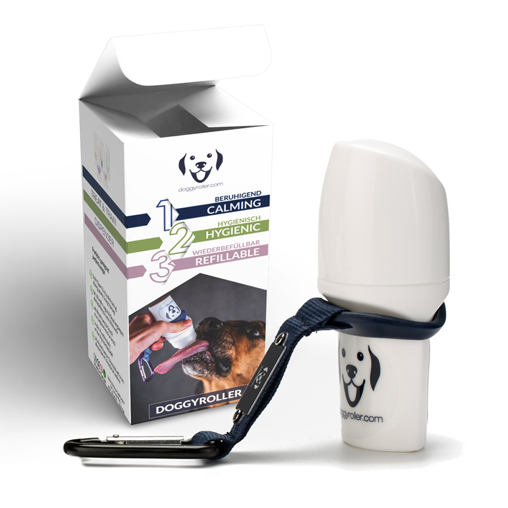 Doggyroller mit Karabinerhalterung navy