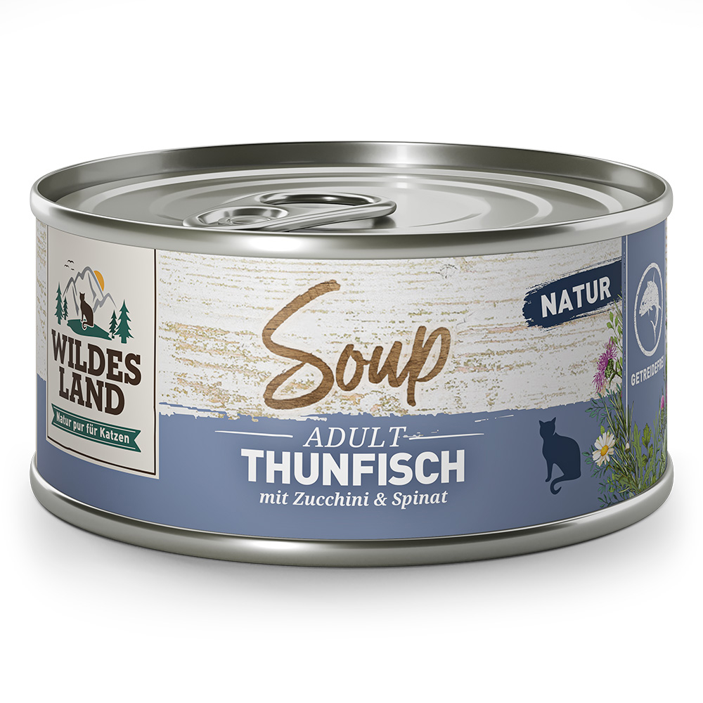 Wildes Land Nassfutter Katze adult Soup Thunfisch 80g