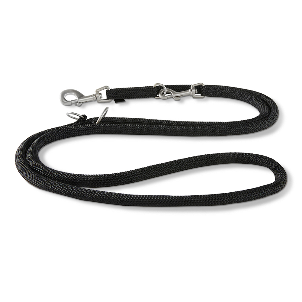 Lanyard, Kordel, Halsband, Schwarz, Metallbeschläge