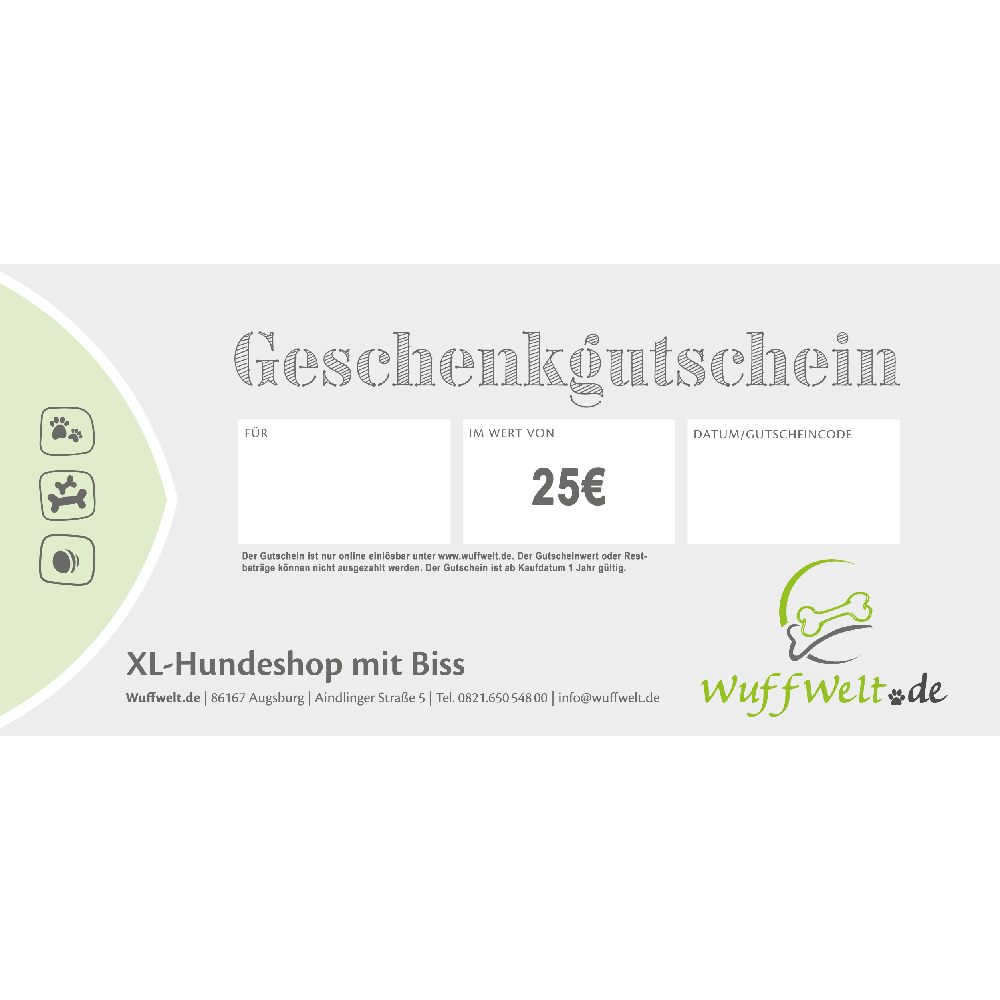 Geschenkgutschein, Gutschein, Hunde, Hunde-Shop, WuffWelt