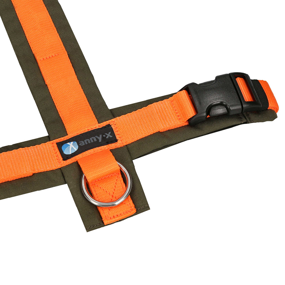 anny-x Brustgeschirr Fun oliv orange - L