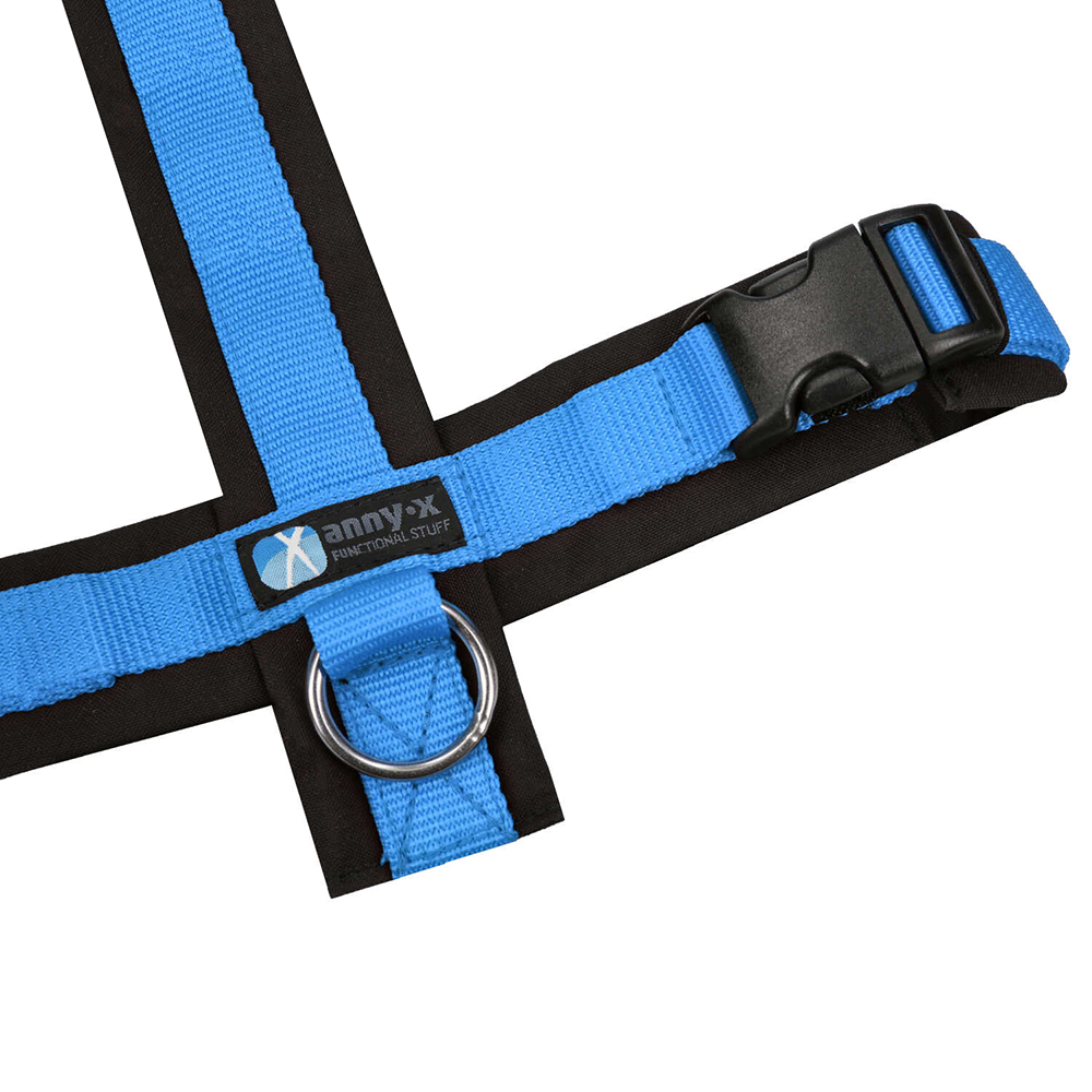 anny-x Brustgeschirr Fun schwarz blau - M