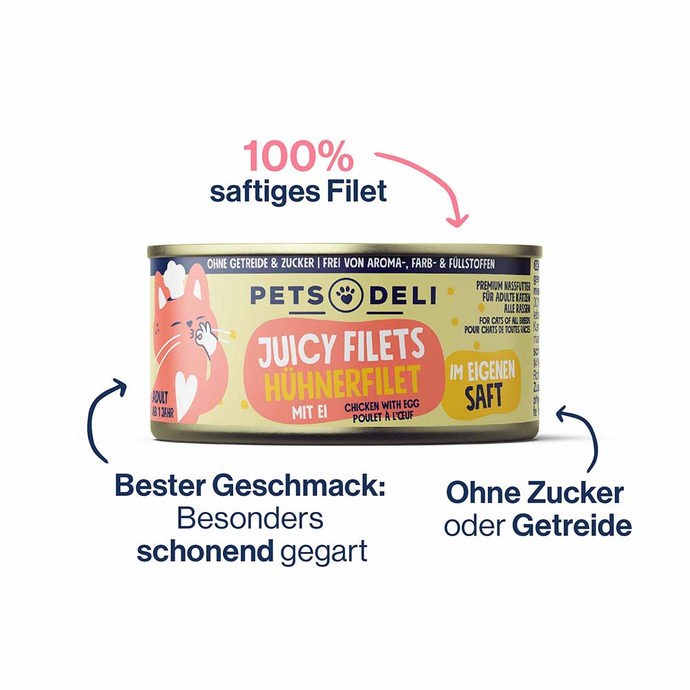 Huhnfilet, Kitten/Felix?, Dosenfutter, Saft, Huhn