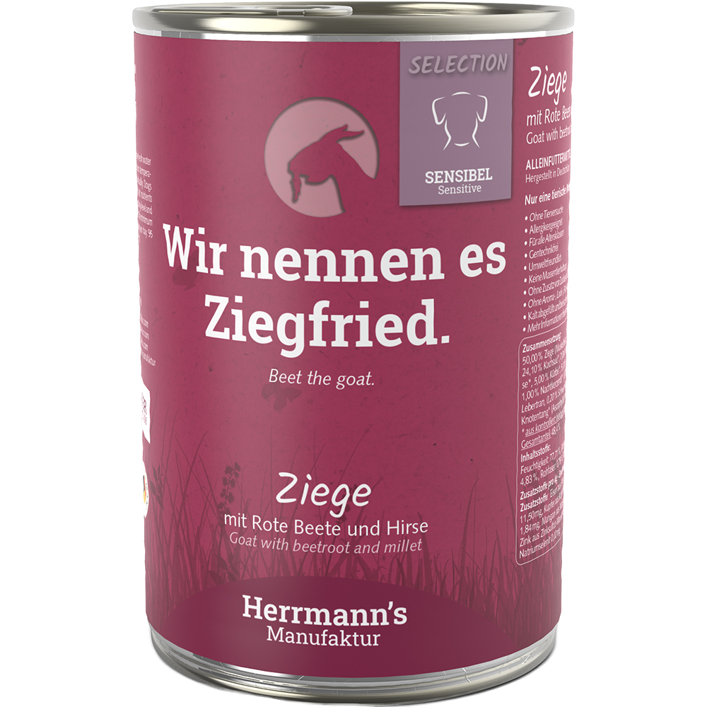 Herrmanns Ziege mit rote Beete und Hirse 400g