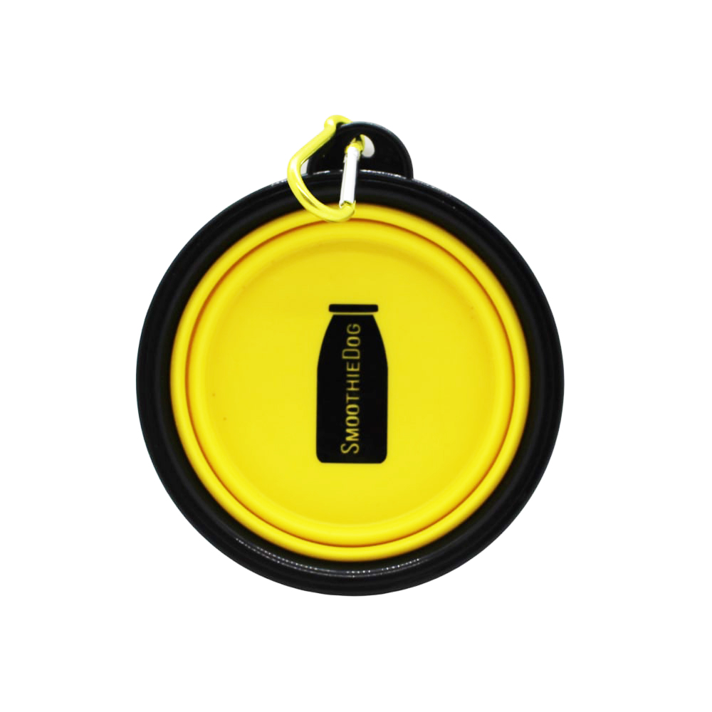 Foldende Flasche, Gelbe Deckel, Karabiner, Ringschlaufe, tragbare Flasche