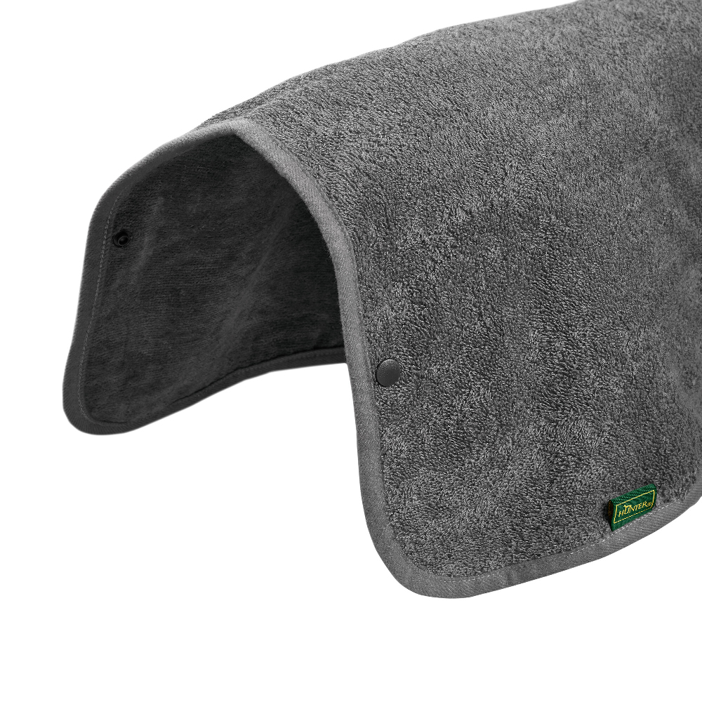 Felltasche, Grau, Fell, Innenfutter, Patch/Label