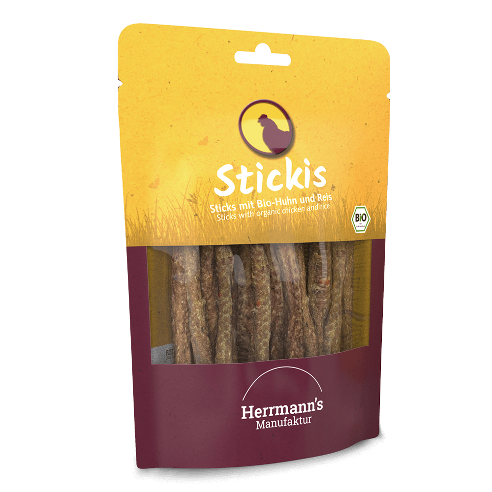 Herrmanns Stickis Bio Huhn 80g DE-ÖKO-006