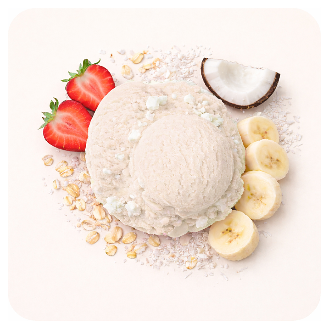 Eis, Vegan, Haferflocken, Banan, Erdnuss?