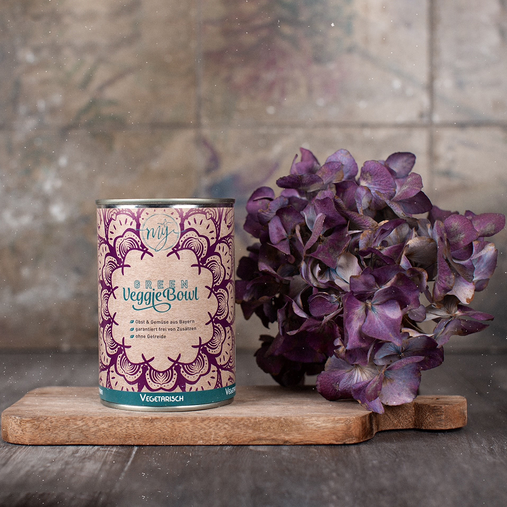 Gemüsekonserve, Vegetarisch, Vorgemischt, Obst & Gemüse aus Bayern, Purple hydrangea