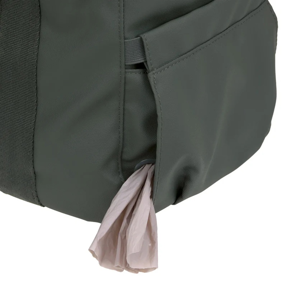 Rucksack, Seitentasche, Schlüsselbandhalter, Material: Nylon, dunkelgrün