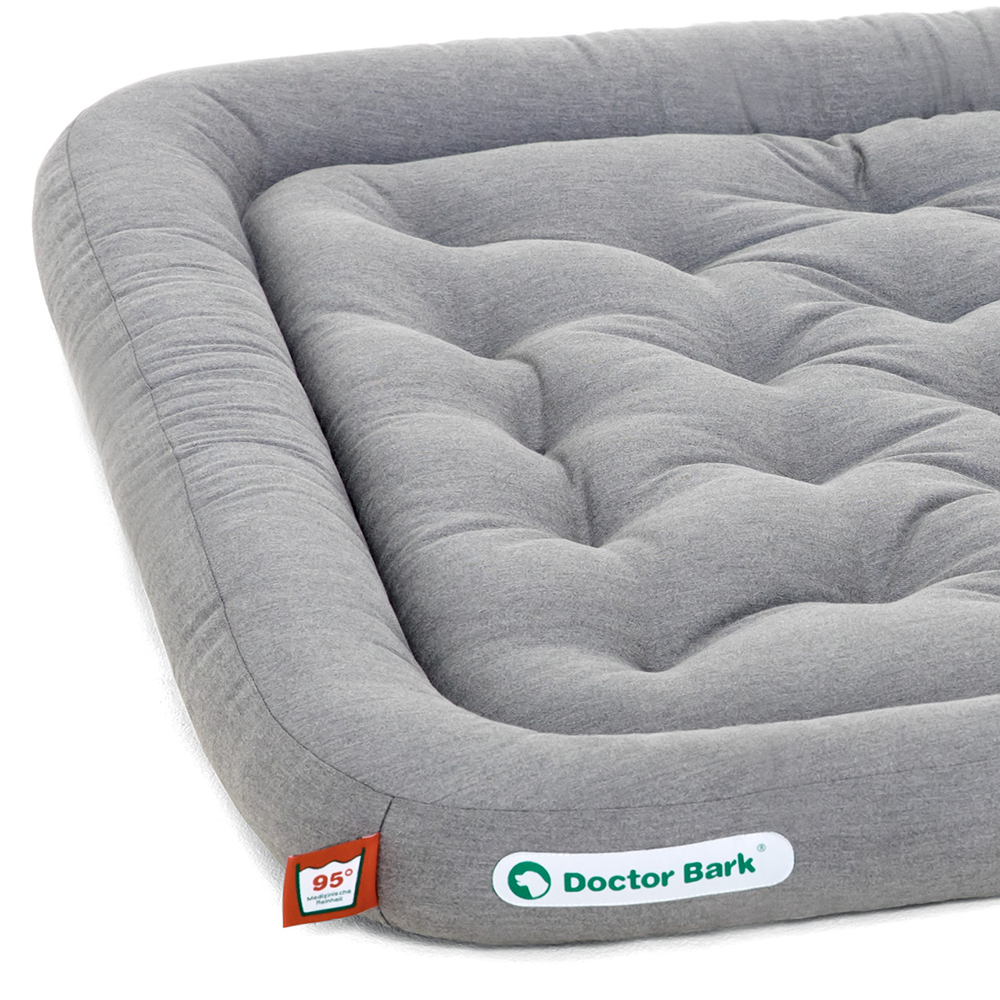 Hundekörb, Kuschelbett, grau, Bezugstoff, Plaid-Tiefe