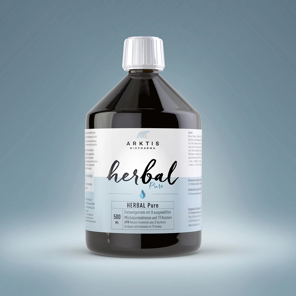 herbal, fermented drink, Flasche, 500 ml, dunkle Flasche