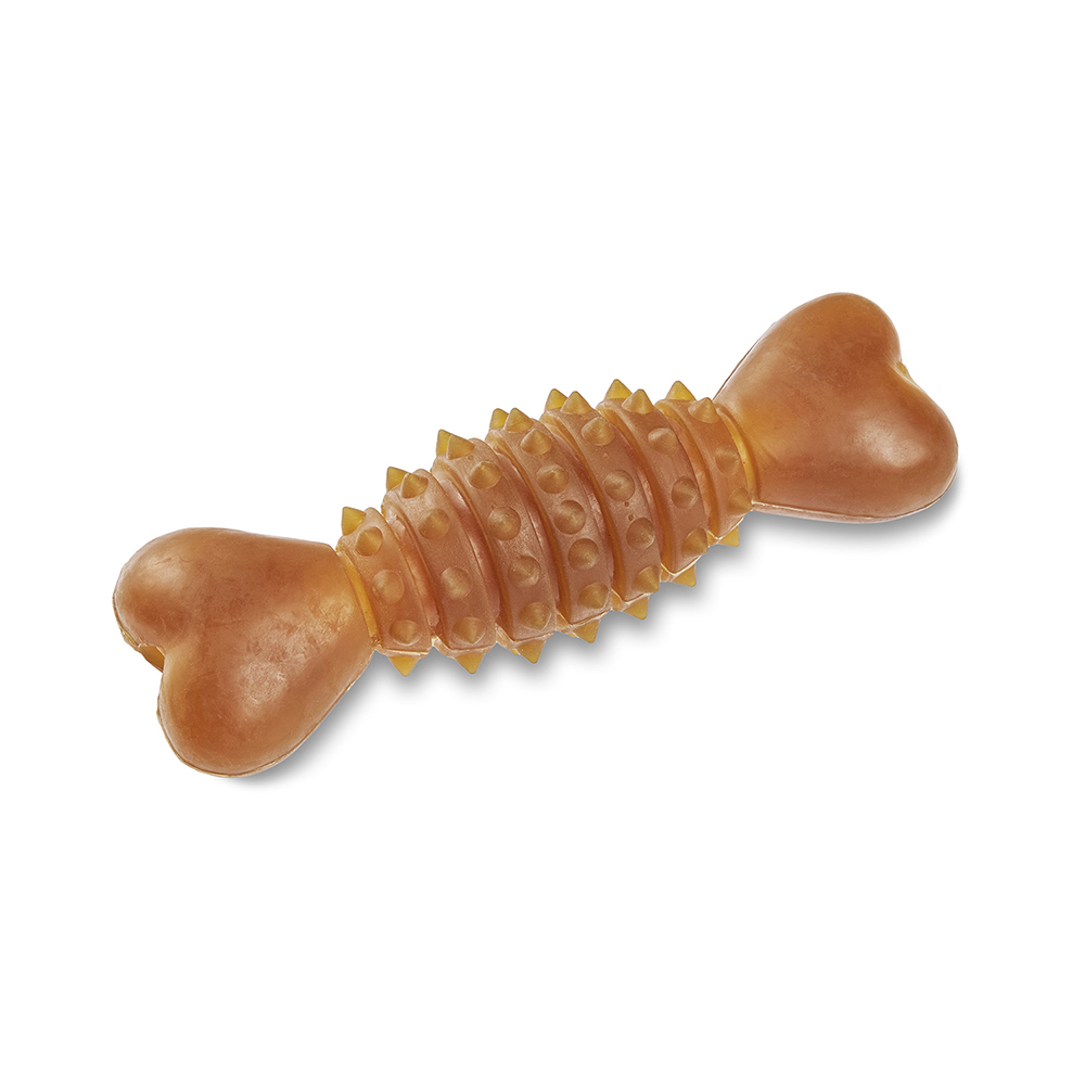 Kauspielzeug, Knochenform, Gummi, Noppen, Hundenspielzeug