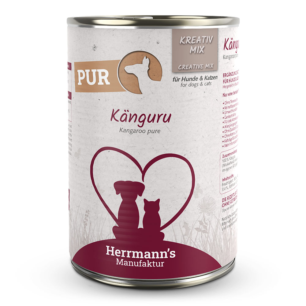Herrmanns Känguru Reinfleisch - 400 oder 800g Zinn, Kann