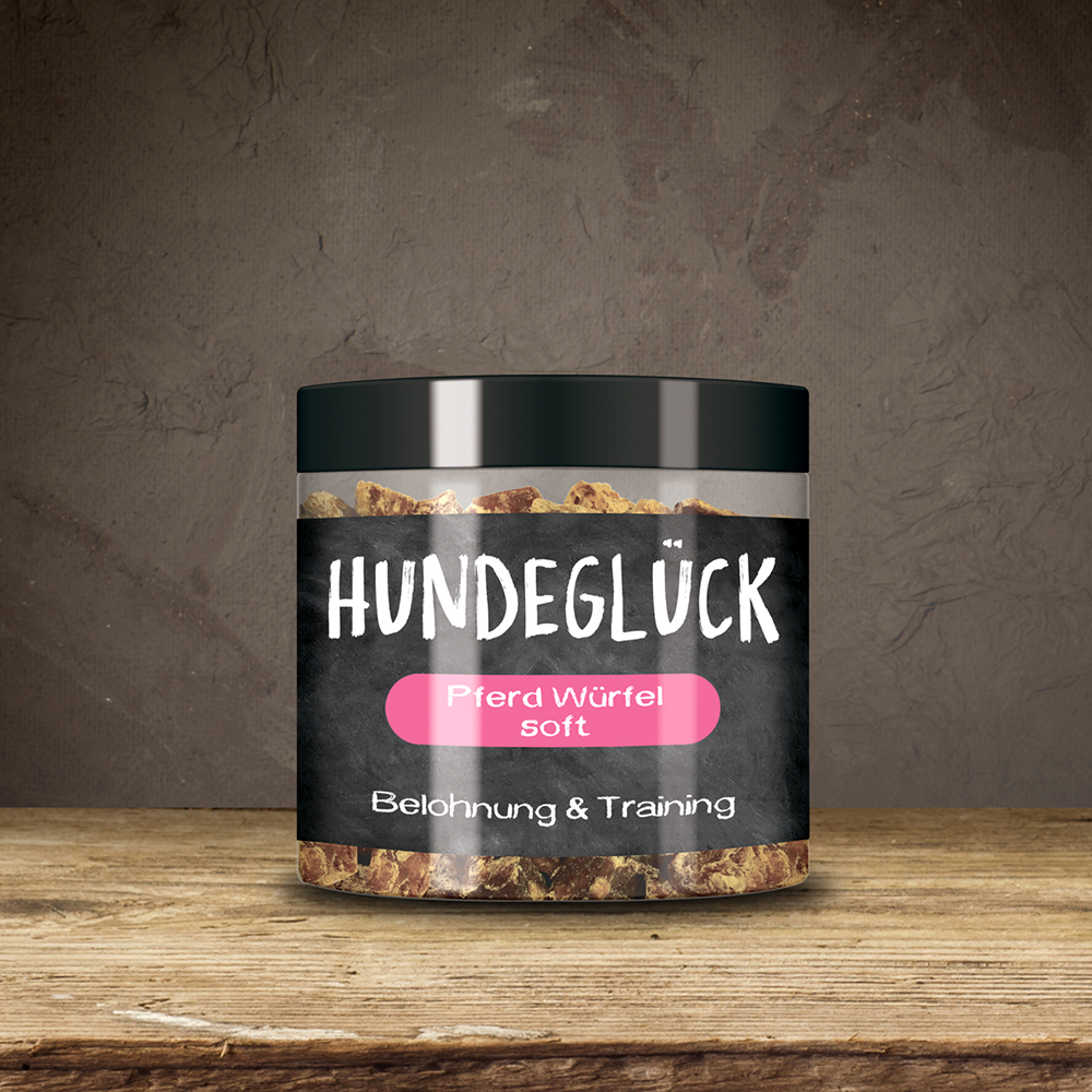 Hundeleckerli, soft chews, Pferd Würfel, Training, Belohnung