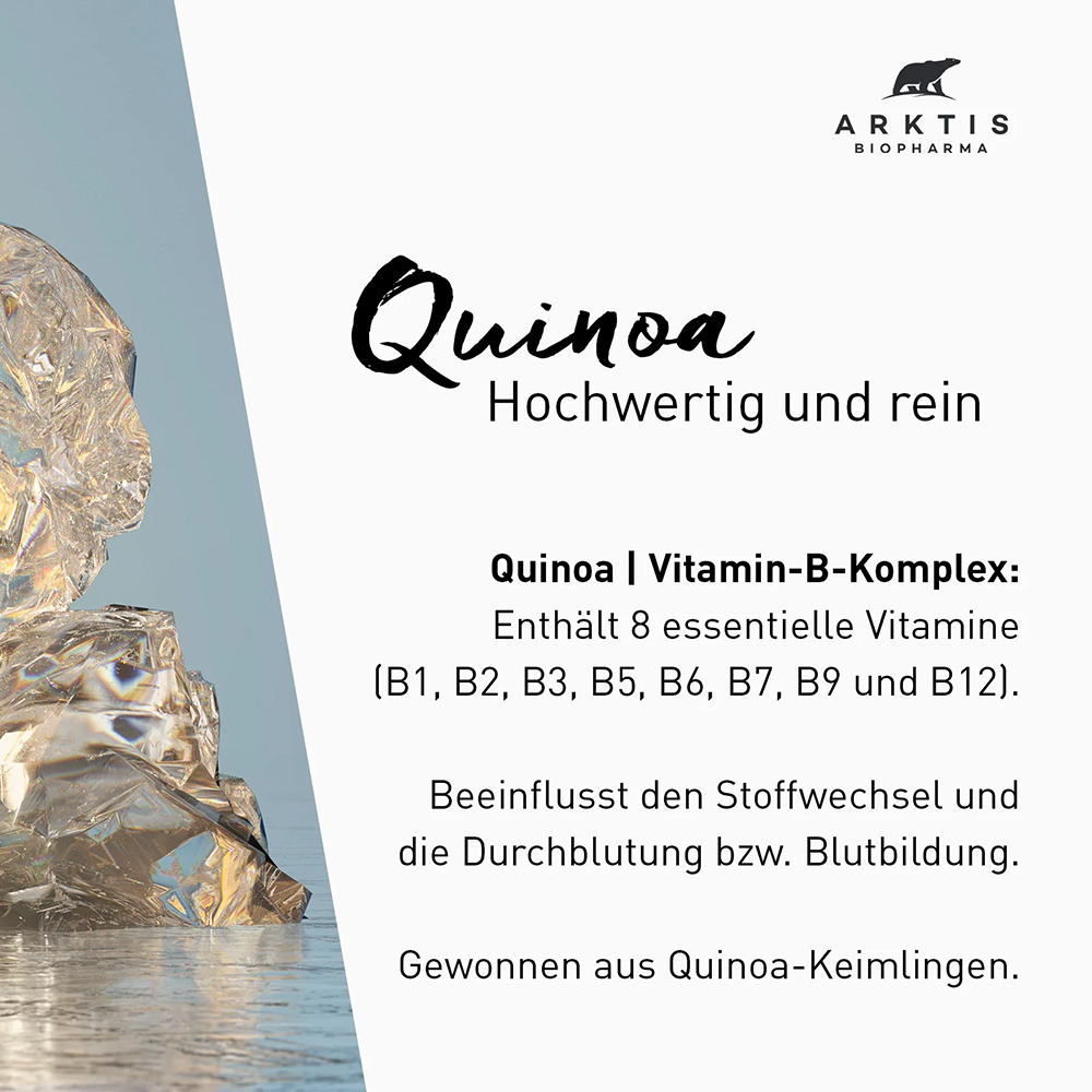 Quinoa, Vitamin-B-Komplex, Nahrungsergänzung, Kapseln, Keimling