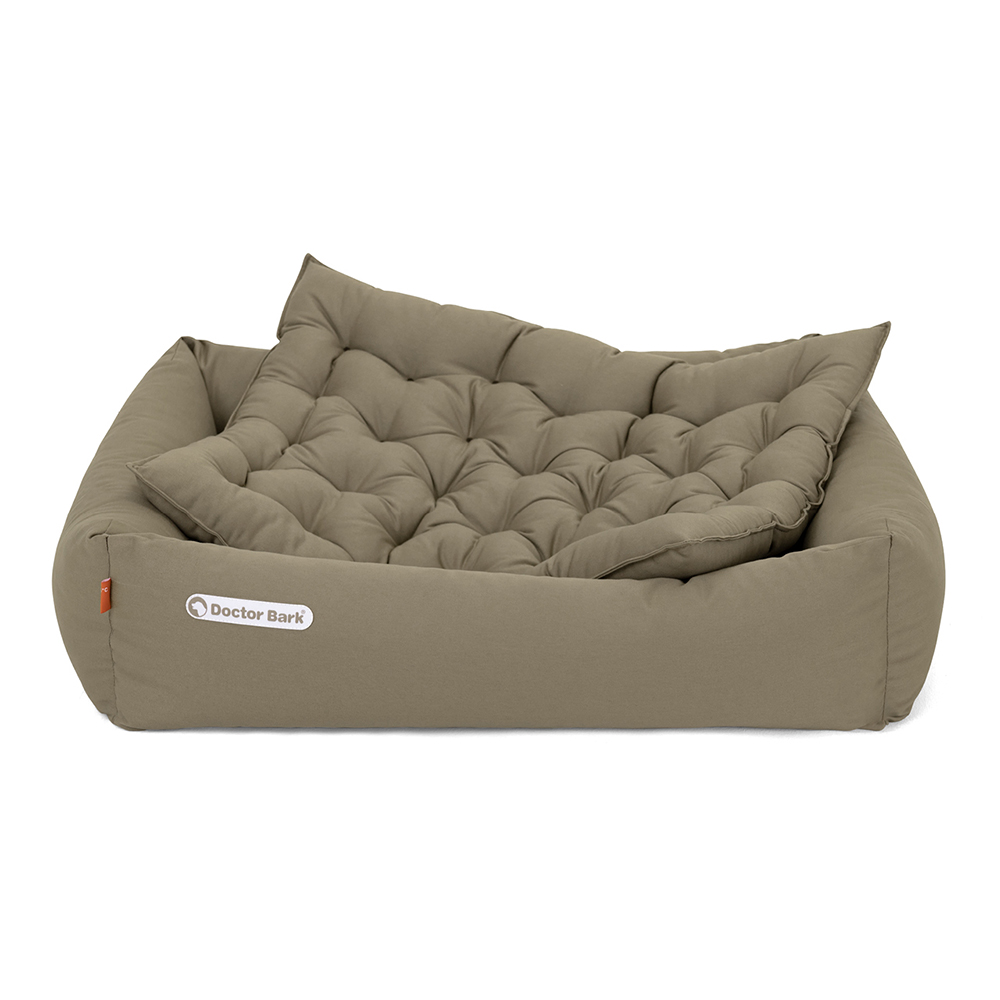 Hundebett, Gepolsterte, gestuft, Beige, Tierbett