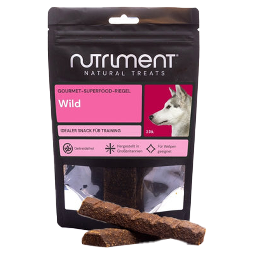 Hundefutter, Snacks, Kausnack, Riegel, Wild