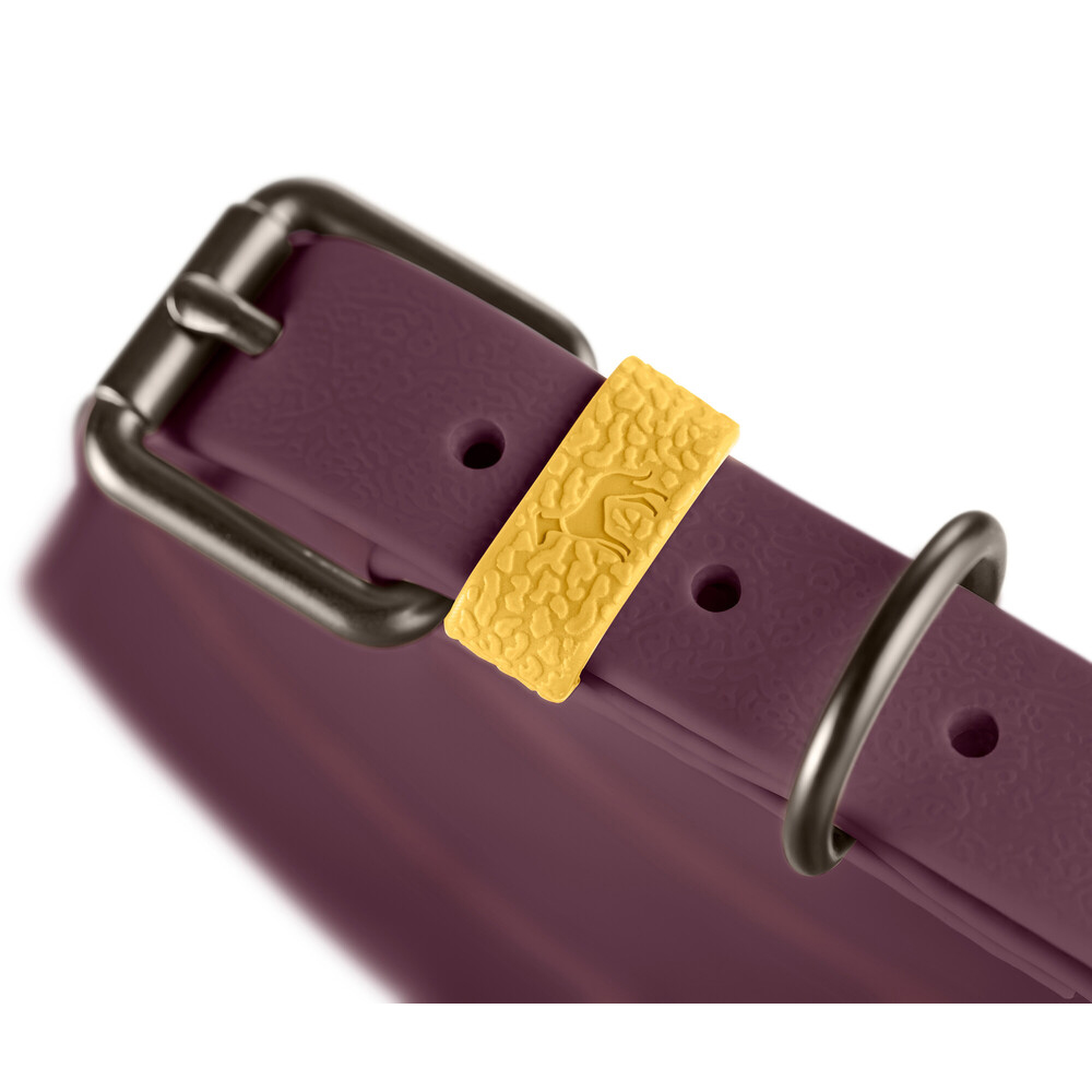 Gurtband, Gürtelverschluss, Kunstleder, Violet, Gelbes Muster