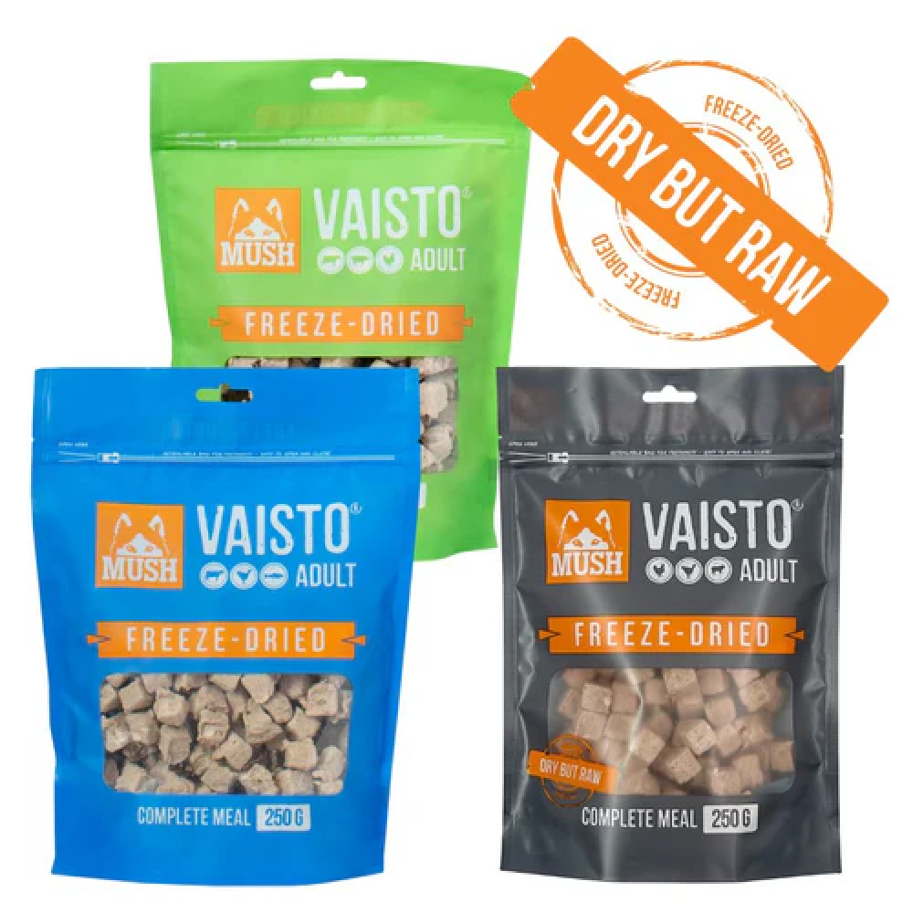 MUSH Vaisto Freeze-Dried 250g - diverse Sorten für Hunde Alleinfuttermittel