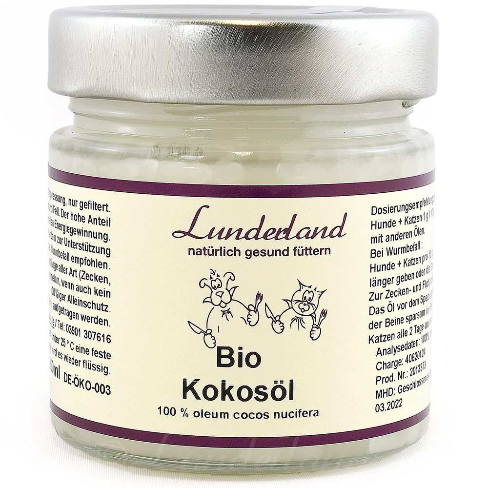 Lunderland Bio Kokosöl 200ml DE-ÖKO-003
