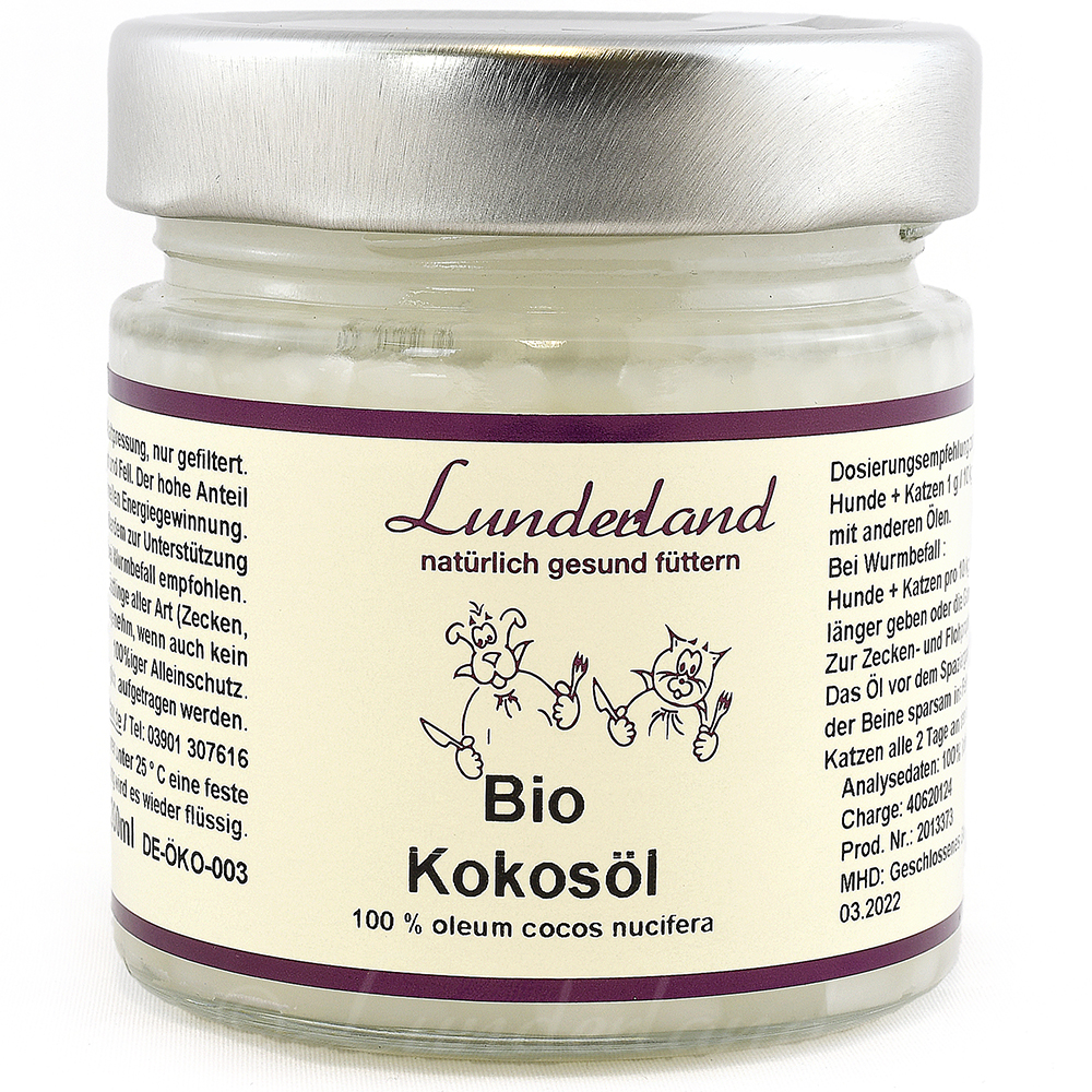 Lunderland Bio Kokosöl 200ml DE-ÖKO-001 Krug