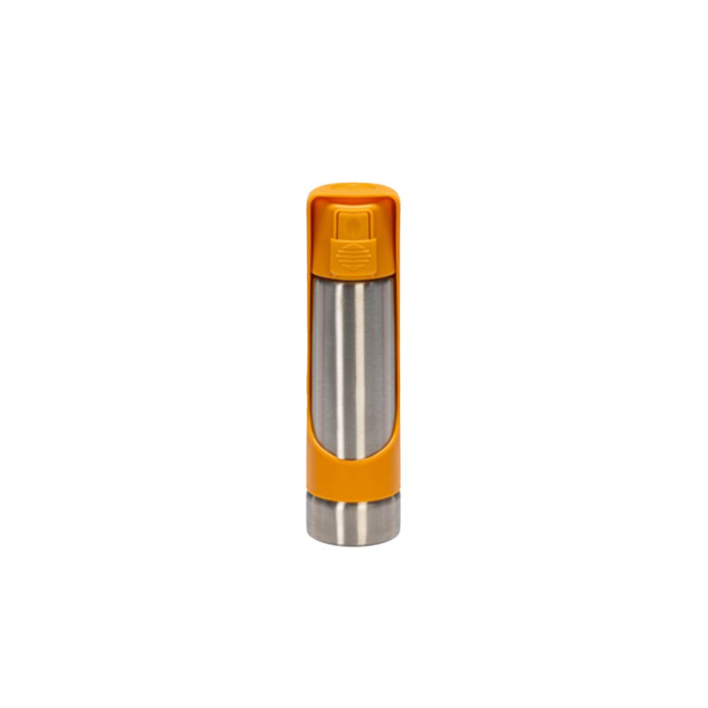 Thermosflasche, Isolierflasche, Stahl, Orange, Verschluss