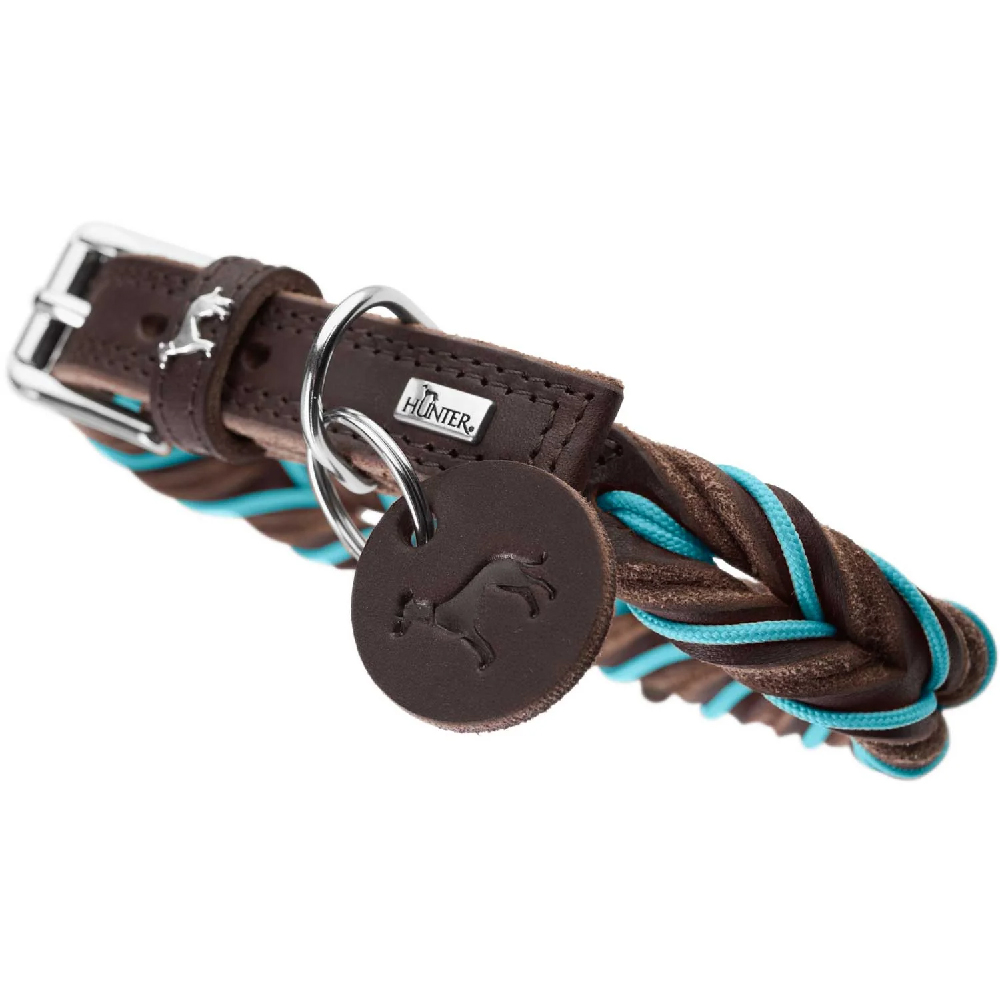 collar, Leder, geflochten, Tieraccessoire, runder Anhänger