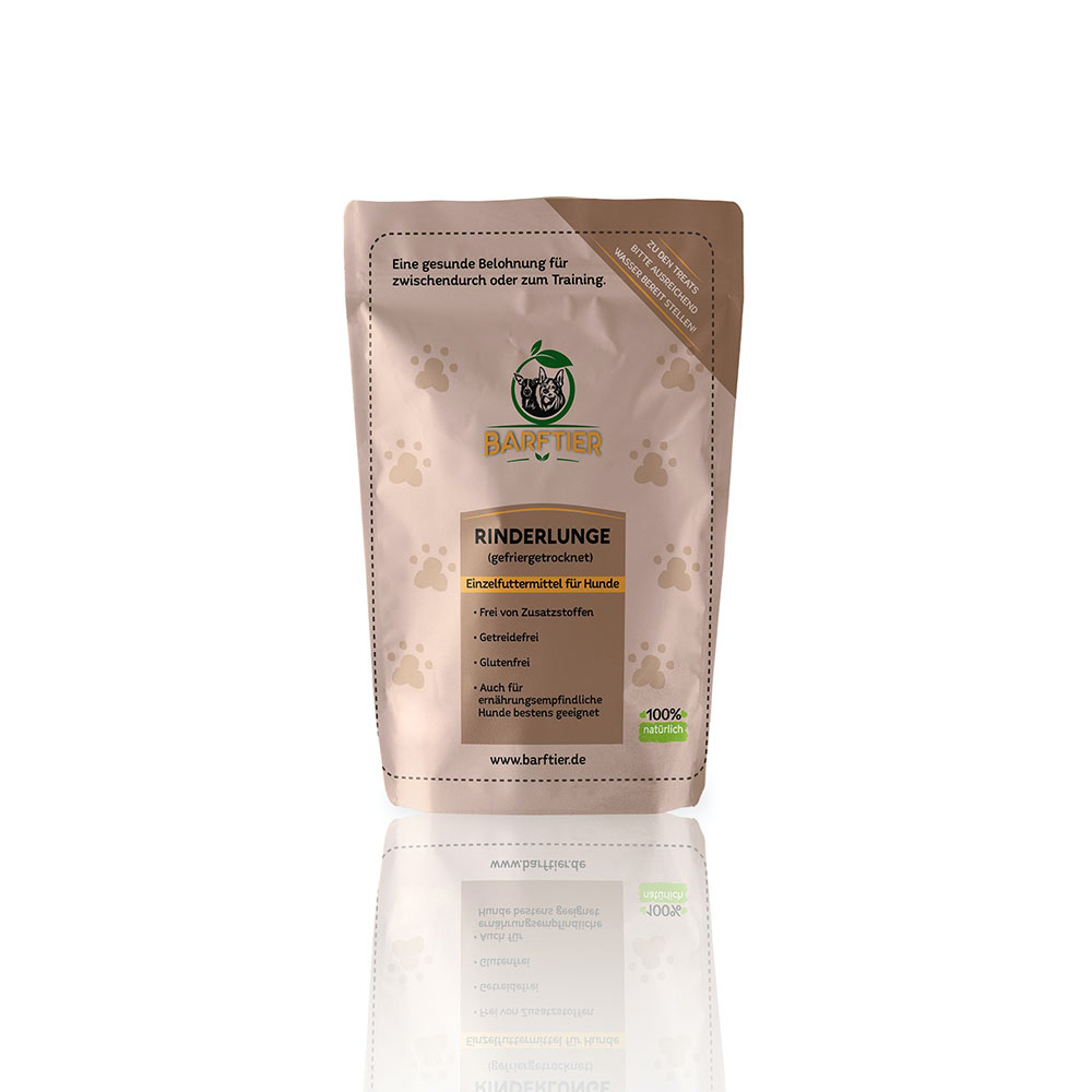 BARFTIER Rinderlunge gefriergetrocknete Leckerchen 60g Flasche, Lotion