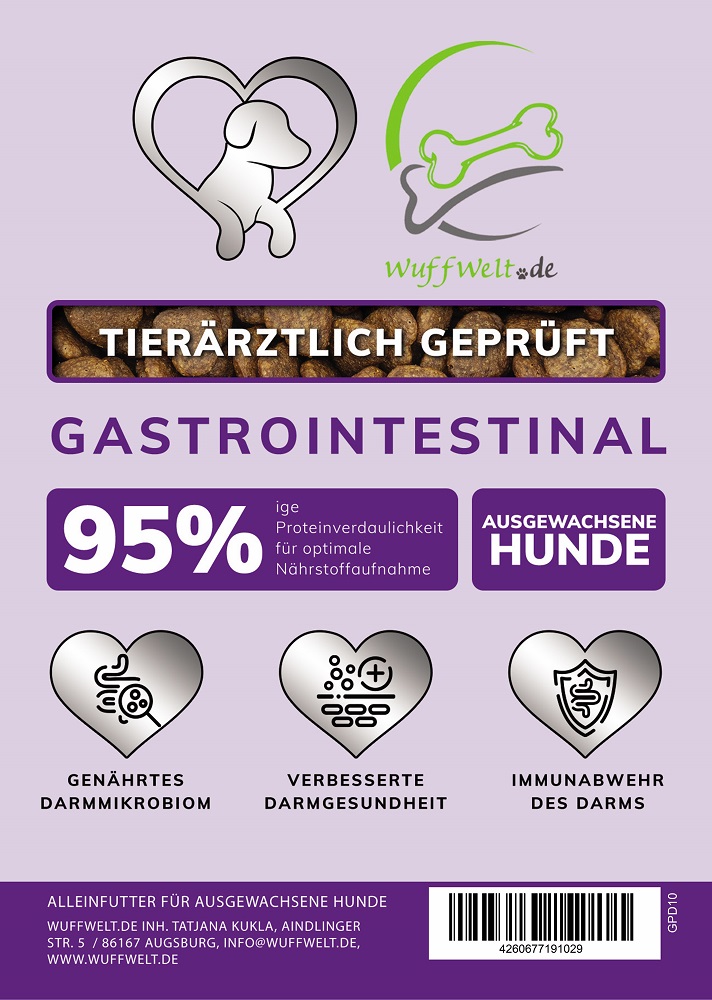 Gastrointestinal, Tierärztlich geprüft, Erwachsene Hunde, Hunde, Nahrungsergänzung
