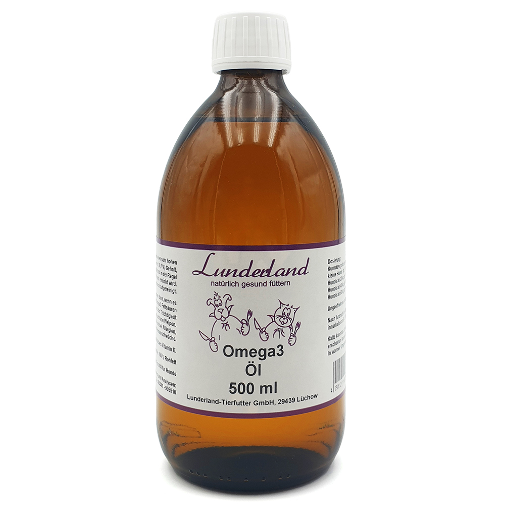 Omega3 Öl, 500 ml, Futteröl, Lunderland, Tierfutter