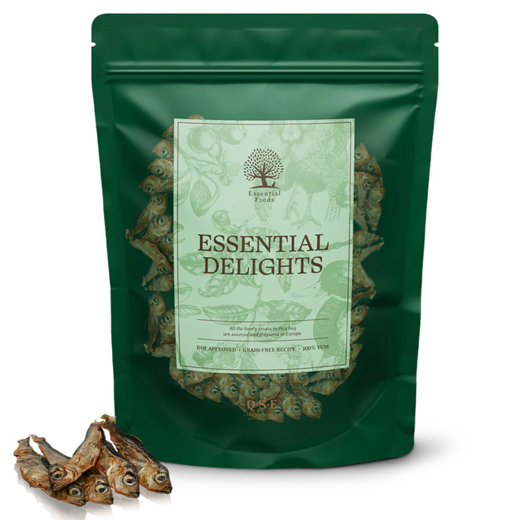 Kauartikel, getrockneter Fisch, Fischsnacks, Trockenfisch, Grün Paket