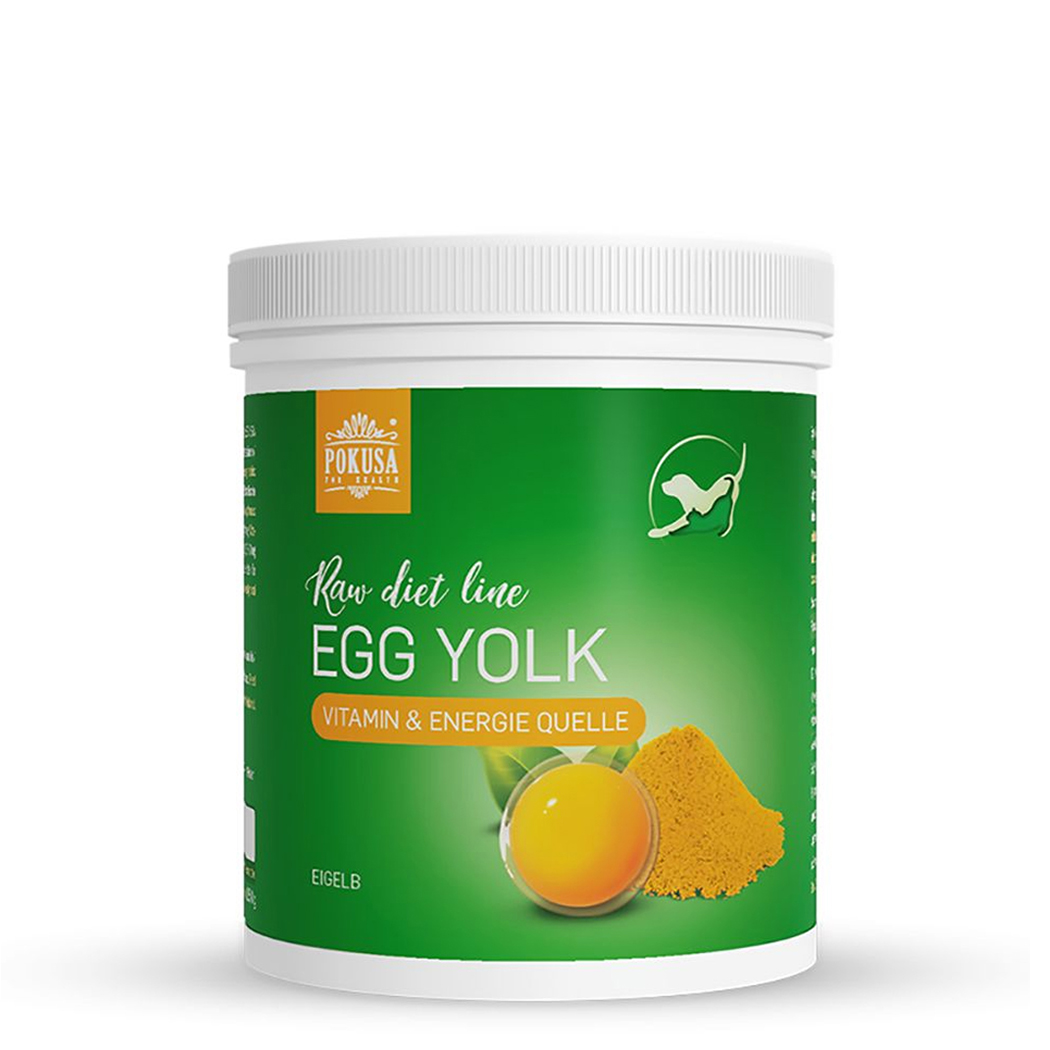 Eigelb, Vitaminquelle, Pulverergänzung, Grüner Behälter, PokusA-Etikette