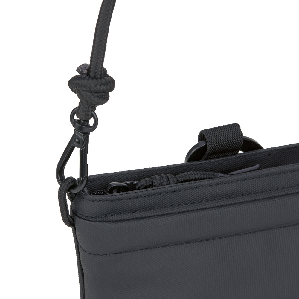 Schultertasche, Halterung, Kordelzug, Nylon, dunkelgrau