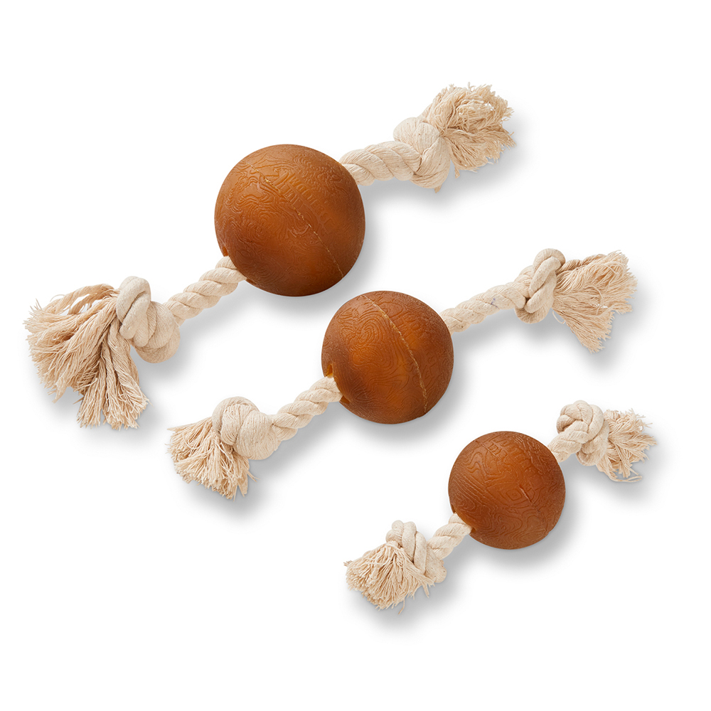 Knotenspiel, Kauspielzeug, Rope Toy, Lederball, Hundespielzeug