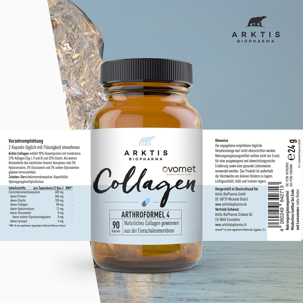 Collagen, Hydrolyzed collagen, Arthroformel 4, Kapseln, Biopharma
