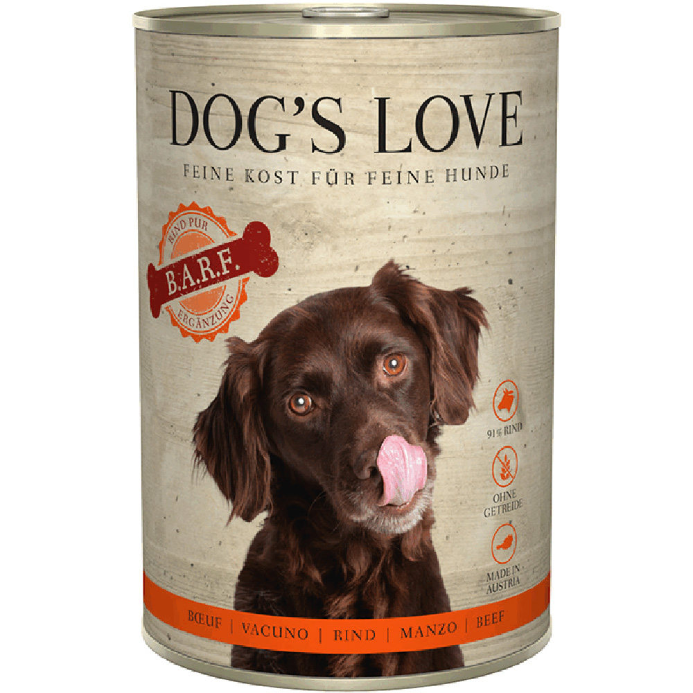 DOG’S LOVE BARF Rind Pur Ergänzungsnahrung 400g