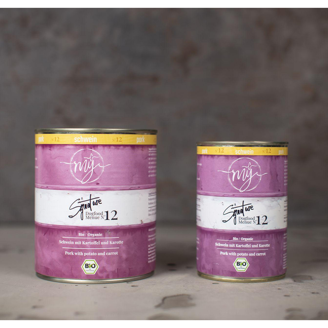 Dosenfutter, Schwein, Bio, Schwein mit Kartoffel, Bio-Dosenfutter