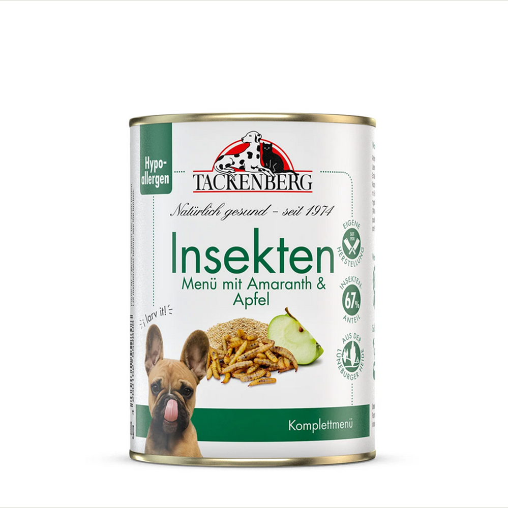 Insektenfutter, Menü mit Amaranth, Apfel, Hypoallergen, Komplettmenü