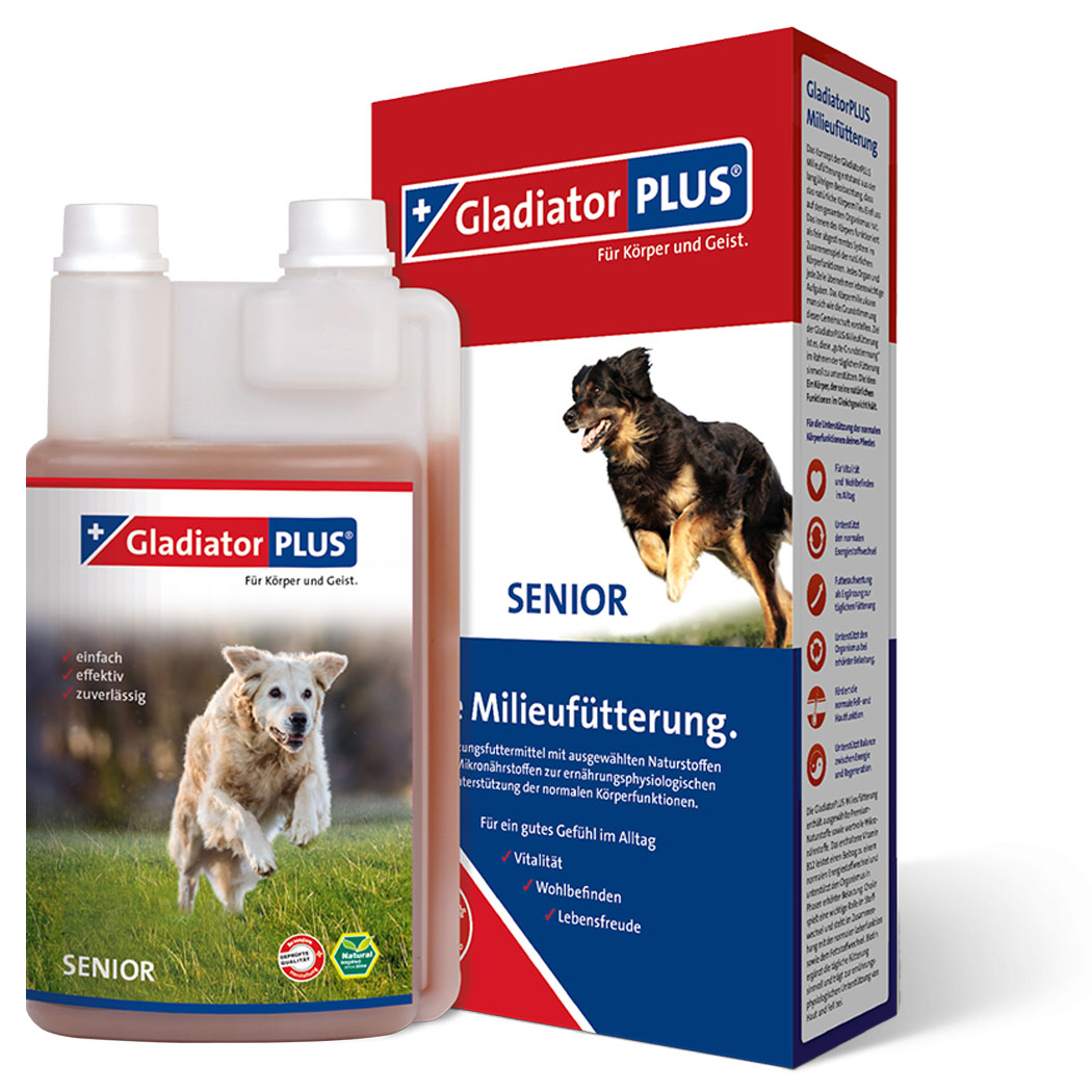 Senior, Hundeernährung, Milieufütterung, Flasche, Futterbox