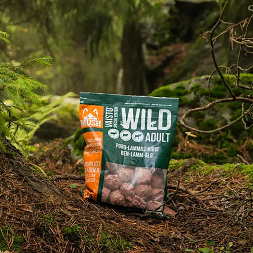 Wildlife-Food, Hundesnacks, Fleischbasiert, Außenverpackung, Braune Kroketten