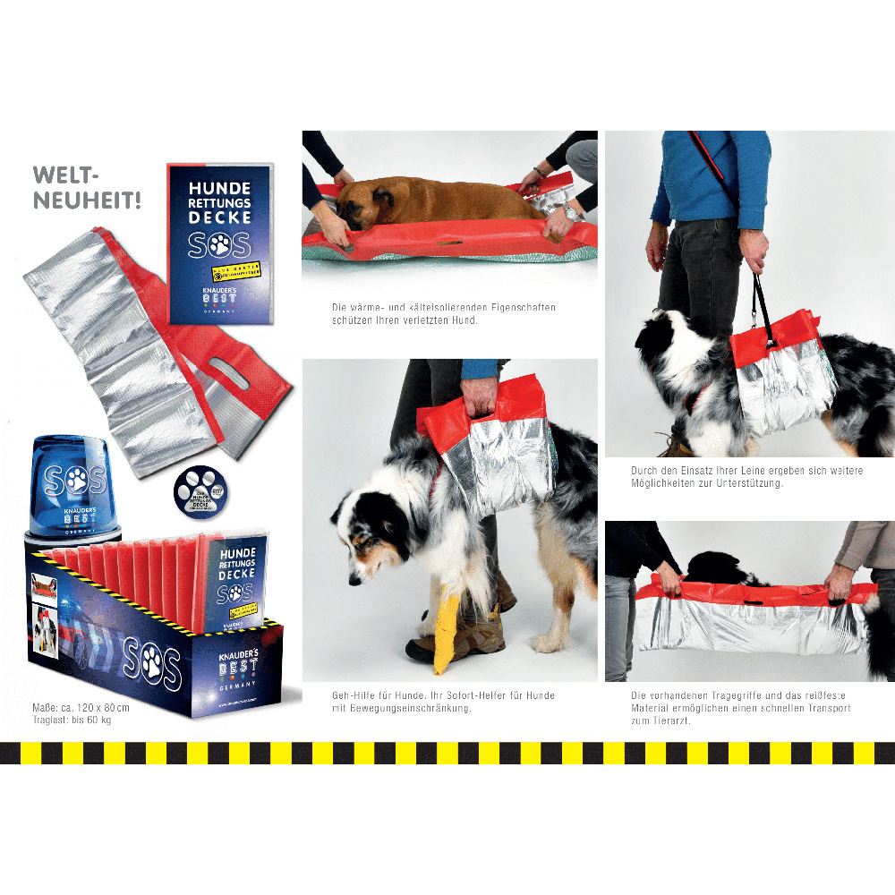 KNAUDERS BEST SOS Hunde-Rettungsdecke – Sicher, einfach, schnell KNAUDERS BEST SOS Hunde-Rettungsdecke – Sicher, einfach, schnell