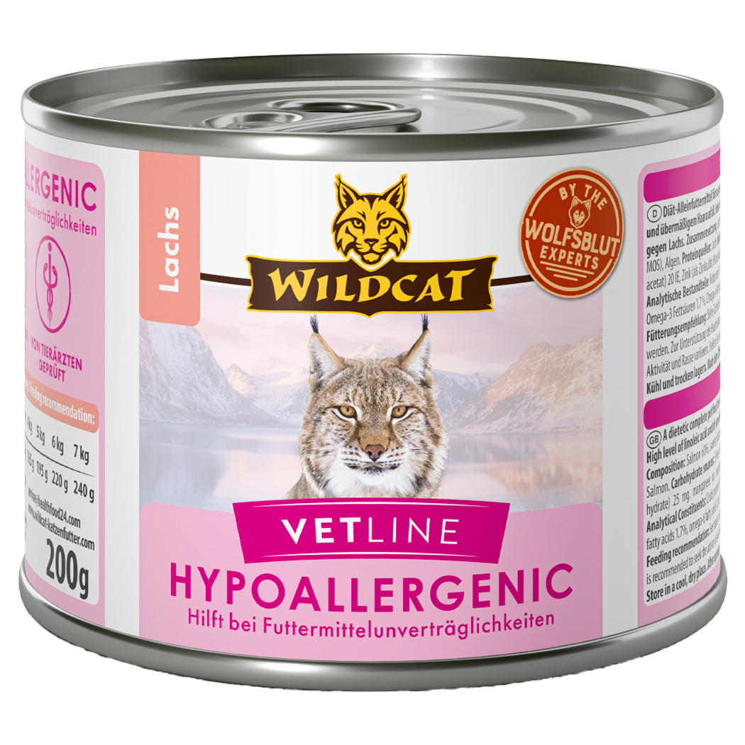 Katzenfutter, Nassfutter, Lachs, hypoallergen, 200 g Dose
