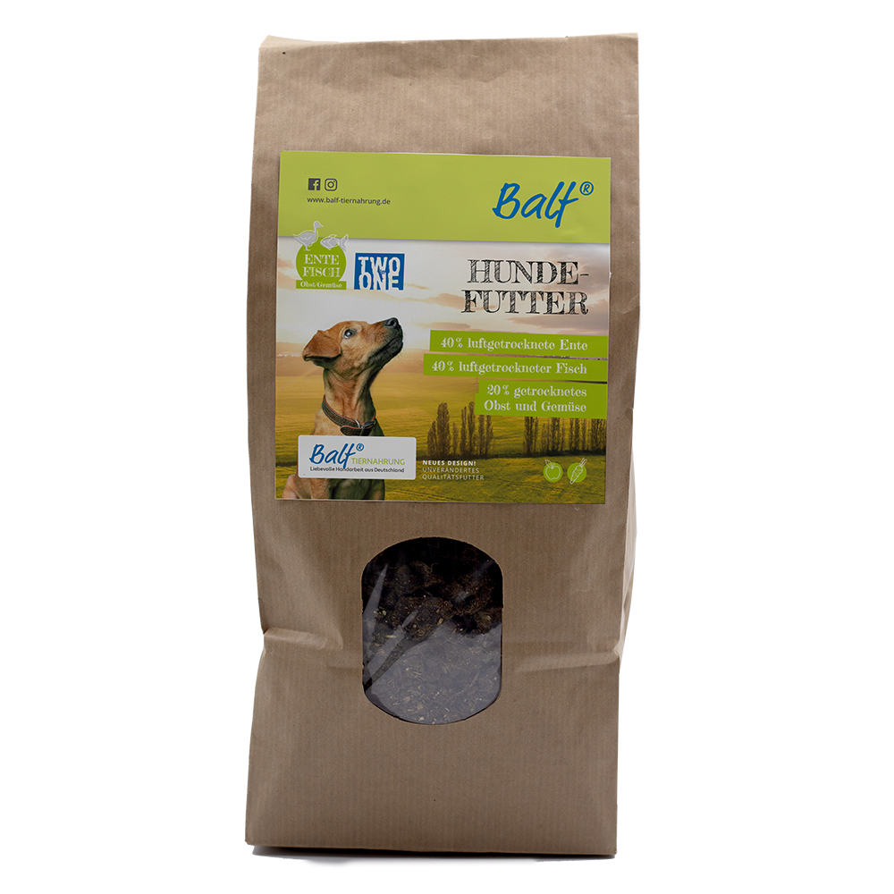 BALF Hundefutter TWOinONE Ente und Fisch Obst Gemüse 1kg