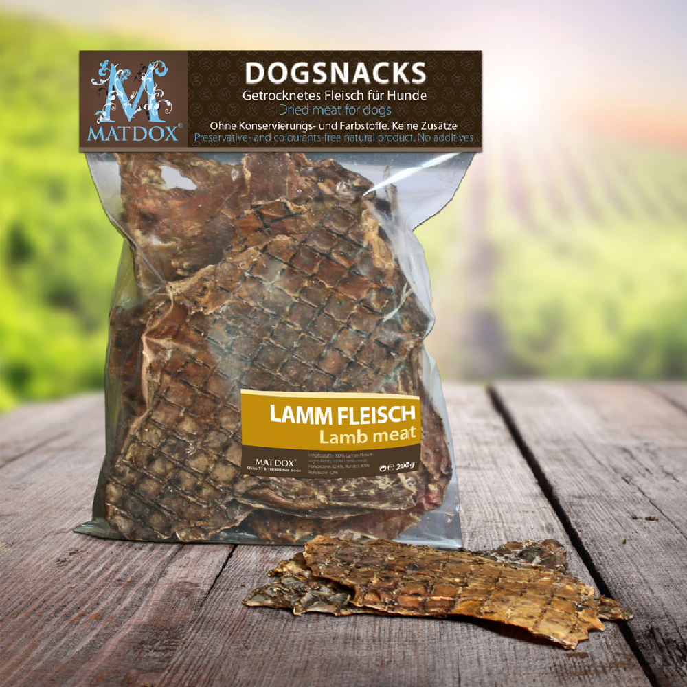 Matdox Hundesnack Big-Pack Lamm Fleisch 200g Beutel