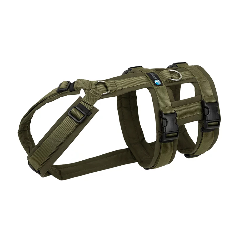 Hundehalsband, Hundegeschirr, K9-Geschirr, Gurtband, Olivegrün